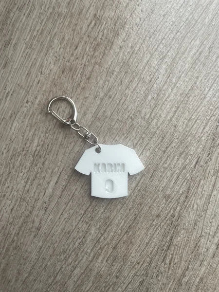 Porte-clé Prénom Personnalisé - maillot - Impression 3D