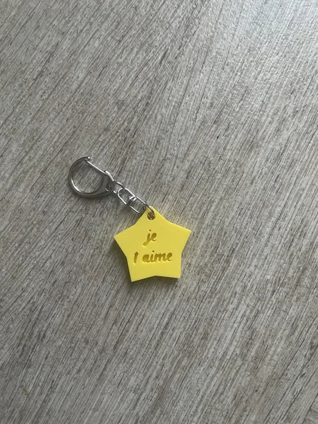 Porte-clé Prénom Personnalisé - étoile - Impression 3D