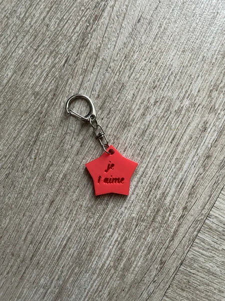 Porte-clé Prénom Personnalisé - étoile - Impression 3D