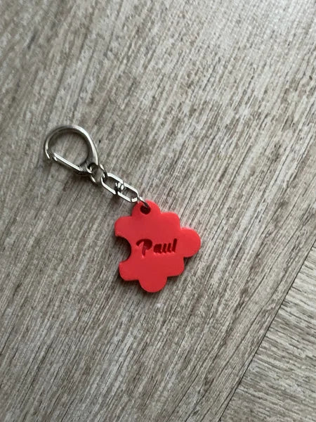 Porte-clé Prénom Personnalisé - puzzle - Impression 3D
