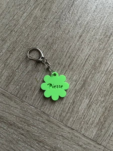 Porte-clé Prénom Personnalisé - fleur - Impression 3D