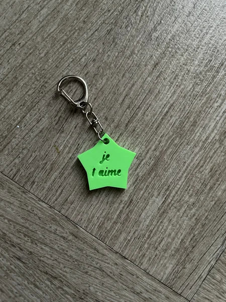 Porte-clé Prénom Personnalisé - étoile - Impression 3D