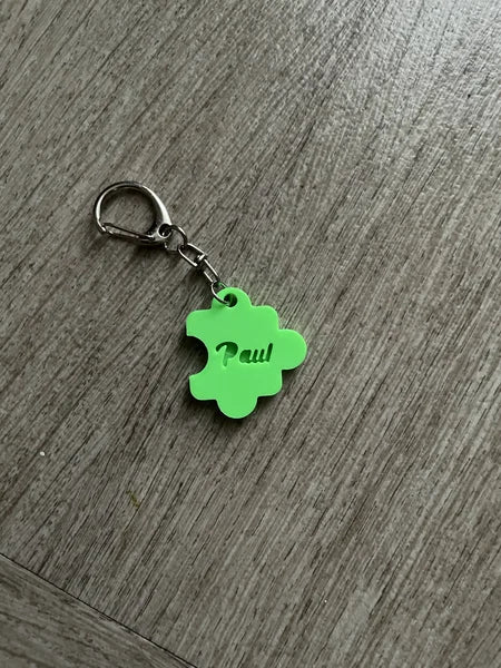 Porte-clé Prénom Personnalisé - puzzle - Impression 3D