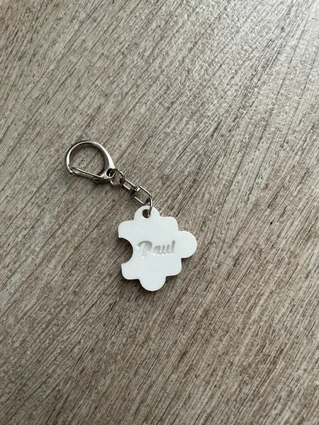 Porte-clé Prénom Personnalisé - puzzle - Impression 3D