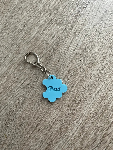 Porte-clé Prénom Personnalisé - puzzle - Impression 3D