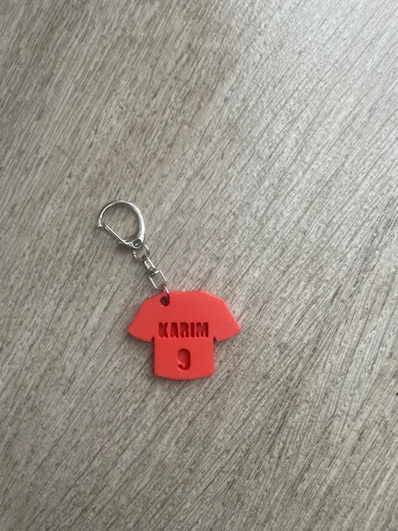 Porte-clé Prénom Personnalisé - maillot - Impression 3D