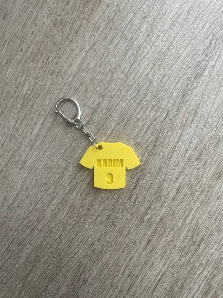 Porte-clé Prénom Personnalisé - maillot - Impression 3D